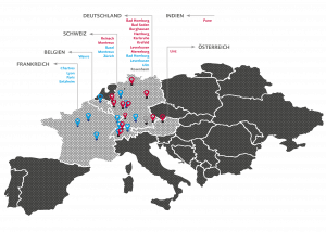 Locations of the TTP Group